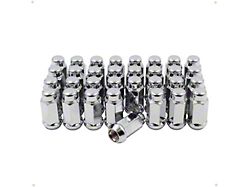 Chrome Bulge Acorn Lug Nut Kit; 14mm x 1.5; Set of 32 (07-24 Silverado 2500 HD)