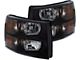 Crystal Headlights; Black Housing; Clear Lens (07-14 Silverado 2500 HD)