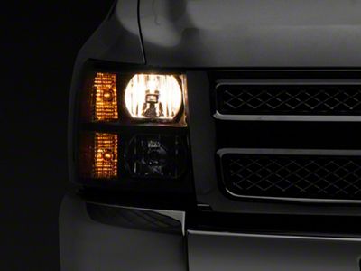 Crystal Headlights; Black Housing; Clear Lens (07-14 Silverado 2500 HD)