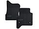 Custom Fit Front Floor Mats with Bowtie Logo; Black (15-19 Silverado 2500 HD)