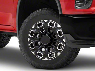 CV64B Black Machined 8-Lug Wheel; 20x8.5; 47mm Offset (20-25 Silverado 2500 HD)