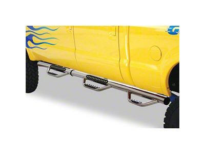 Go Rhino Dominator D3 Modular Wheel-to-Wheel Side Step Bars; Polished (11-14 6.6L Duramax Silverado 2500 HD Crew Cab w/ 6.50-Foot Standard Box)