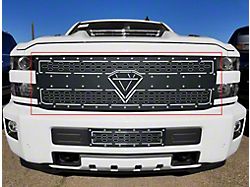 Double Layer Upper Grille Insert; Black (15-19 Silverado 2500 HD)