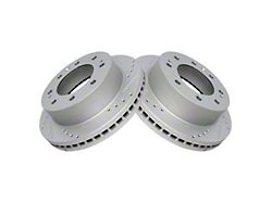 Drilled and Slotted 8-Lug Rotors; Front and Rear (11-25 Silverado 2500 HD)