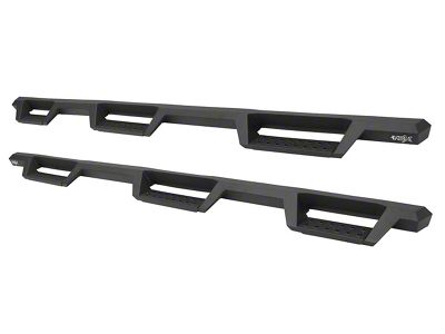 Westin HDX Drop Wheel-to-Wheel Nerf Side Step Bars; Textured Black (07-19 Silverado 2500 HD Crew Cab DRW w/ 8-Foot Long Box)