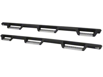 Westin HDX Stainless Wheel-to-Wheel Drop Nerf Side Step Bars; Textured Black (15-19 Silverado 2500 HD Double Cab DRW w/ 8-Foot Long Box)