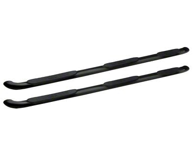 Platinum 4-Inch Wheel-to-Wheel Oval Side Step Bars; Black (15-19 Silverado 2500 HD Double Cab DRW w/ 8-Foot Long Box)