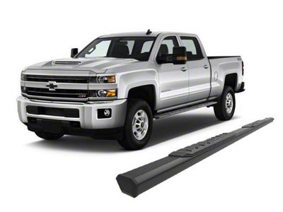 Epic Aluminum Running Boards; Black (07-19 Silverado 2500 HD Extended/Double Cab)