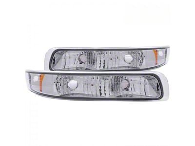 Euro Style Parking Lights; Chrome (01-02 Silverado 2500 HD)