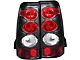 Euro Style Tail Lights; Black Housing; Clear Lens (03-06 Silverado 2500 HD)