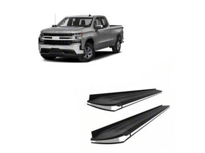 Exceed Running Boards; Black (20-24 Silverado 2500 HD Double Cab)