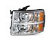 Factory Style Headlight; Chrome Housing; Clear Lens; Driver Side (07-14 Silverado 2500 HD)