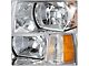 Factory Style Headlight; Chrome Housing; Clear Lens; Driver Side (07-14 Silverado 2500 HD)