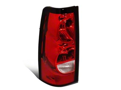 Factory Style Tail Light; Chrome Housing; Red Lens; Driver Side (03-06 Silverado 2500 HD)