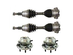 Front CV Axle Shafts and Hub Assembly Set (11-14 4WD Silverado 2500 HD)