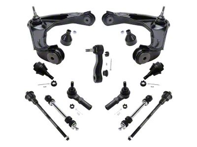 Front Upper Control Arms with Ball Joints, Idler Arm, Tie Rods and Sway Bar Links (07-10 Silverado 2500 HD w/o Rack and Pinion Steering)