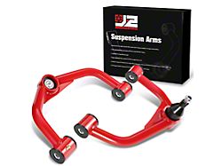 Front Upper Control Arms for 2 to 4-Inch Lift; Red (11-19 Silverado 2500 HD)