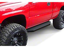 H-Style Running Boards; Black (07-19 Silverado 2500 HD Regular Cab)