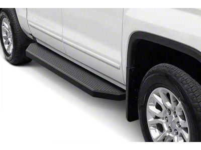 H-Style Running Boards; Black (20-24 Silverado 2500 HD Regular Cab)