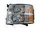 Headlight; Chrome Housing; Clear Lens; Driver Side (07-14 Silverado 2500 HD)