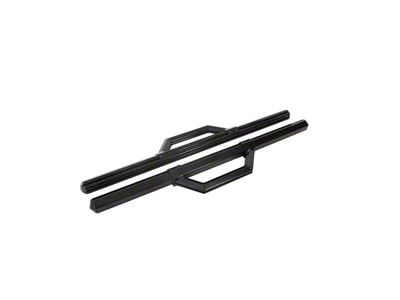 Hex Series Side Step Bars without Mounting Brackets; Gloss Black (15-24 Silverado 2500 HD Regular Cab)