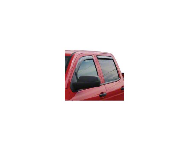 In-Channel Window Deflectors; Front and Rear; Matte Black (15-19 Silverado 2500 HD Double Cab)