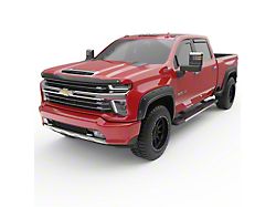 EGR In-Channel Window Visors; Front and Rear; Dark Smoke (20-24 Silverado 2500 HD Double Cab)