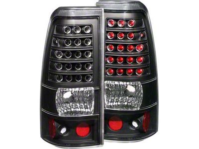 LED Tail Lights; Black Housing; Clear Lens (03-06 Silverado 2500 HD)