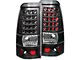 LED Tail Lights; Black Housing; Clear Lens (01-02 Silverado 2500 HD)