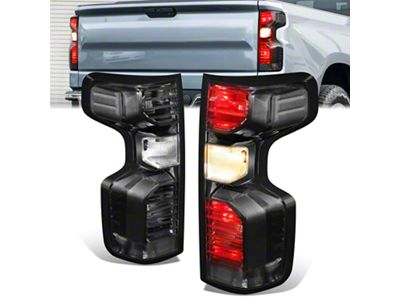 LED Tail Lights; Black Housing; Smoked Lens (20-23 Silverado 2500 HD w/ Factory Halogen Tail Lights)