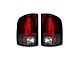 LED Tail Lights; Chrome Housing; Red Lens (07-14 Silverado 2500 HD)