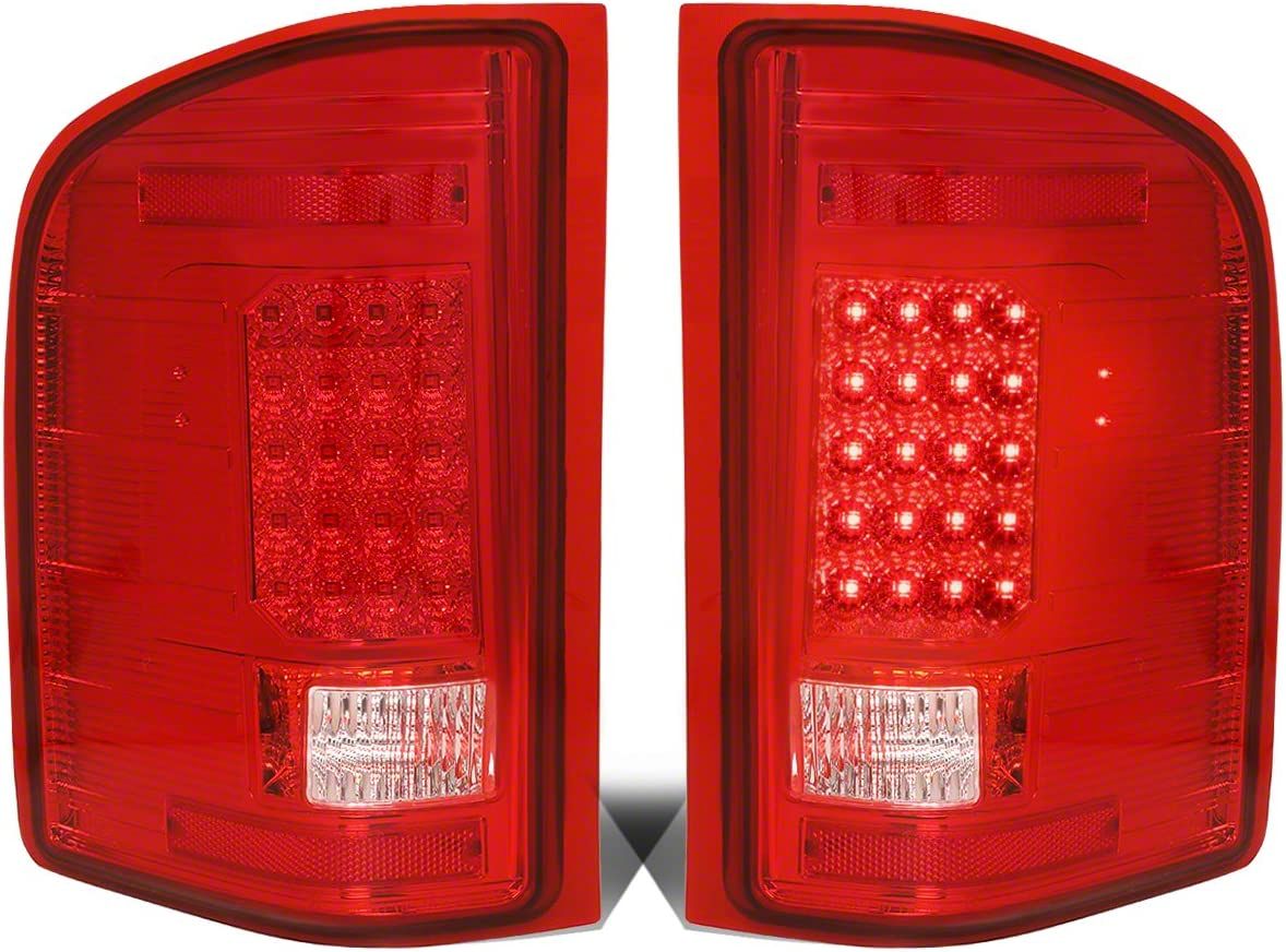 Silverado 2500 LED Tail Lights; Chrome Housing; Red Lens (07-14 ...