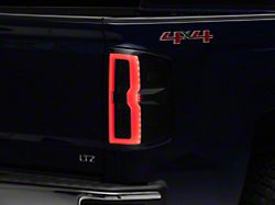 Light Bar LED Tail Lights; Black Housing; Smoked Lens (15-19 Silverado 2500 HD w/ Factory Halogen Tail Lights)