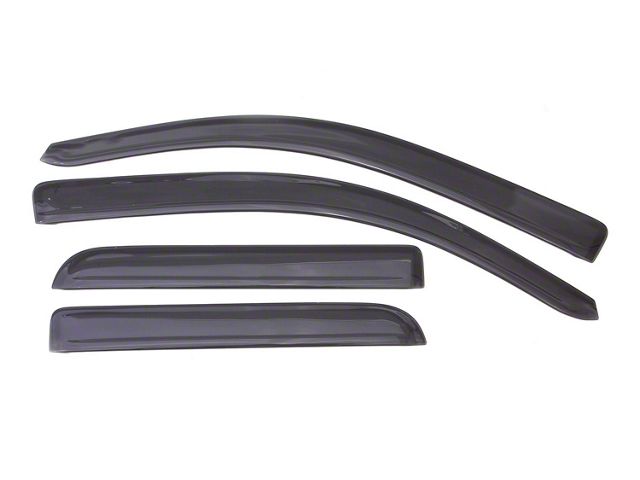 Low Profile Ventvisor Window Deflectors; Front and Rear; Dark Smoke (15-19 Silverado 2500 HD Double Cab)