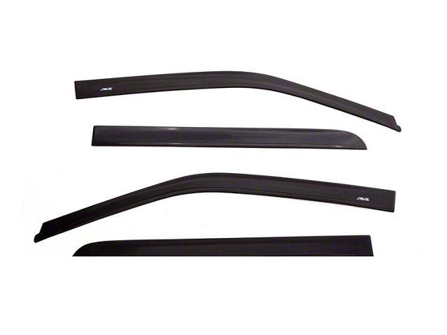 Low Profile Ventvisor Window Deflectors; Front and Rear; Matte Black (15-19 Silverado 2500 HD Double Cab)