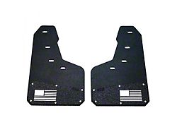 Merica Mud Flaps; Rear; White (15-19 Silverado 2500 HD)