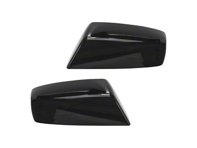 Mirror Caps; Gloss Black (15-17 Silverado 2500 HD)