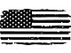 Moonroof Tattered Flag Decal; Gloss Black (07-24 Silverado 2500 HD)