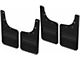 Mud Flaps with Black Plate; Front and Rear (20-24 Silverado 2500 HD)