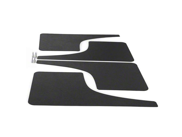 Mud Flaps; Front and Rear; Matte Black Vinyl (15-19 Silverado 2500 HD)