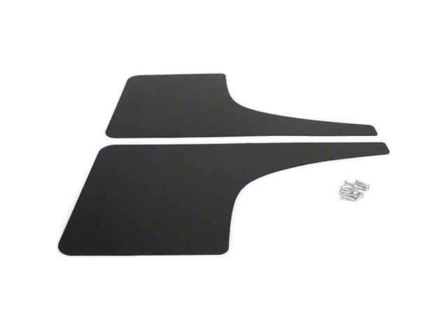 Mud Flaps; Rear; Gloss Black Vinyl (20-24 Silverado 2500 HD)