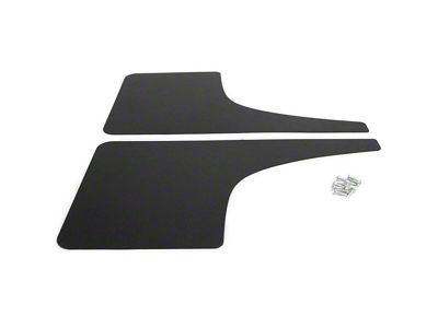 Mud Flaps; Rear; Gloss Black Vinyl (15-19 Silverado 2500 HD)