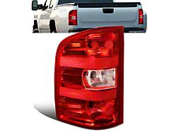 OE Style Tail Light; Chrome Housing; Red/Clear Lens; Driver Side (07-14 Silverado 2500 HD)