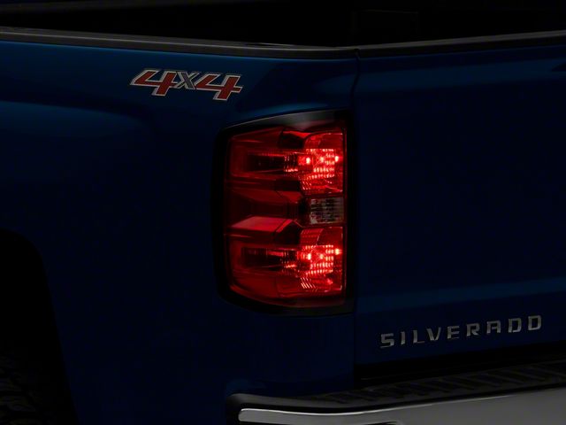 OEM Style Tail Light; Chrome Housing; Red/Clear Lens; Driver Side (15-19 Silverado 2500 HD w/ Factory Halogen Tail Lights)