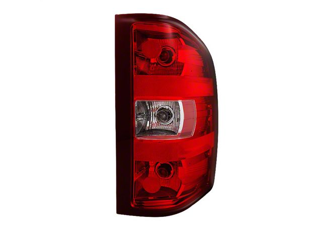 OEM Style Tail Light; Chrome Housing; Red/Clear Lens; Passenger Side (07-14 Silverado 2500 HD)