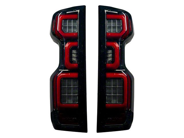 OLED Tail Lights; Black Housing; Smoked Lens (20-23 Silverado 2500 HD w/ Factory LED Tail Lights)