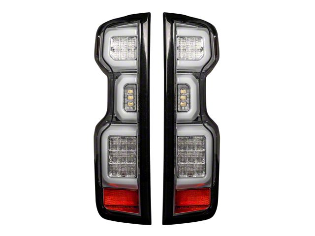 OLED Tail Lights; Chrome Housing; Clear Lens (20-23 Silverado 2500 HD w/ Factory LED Tail Lights)