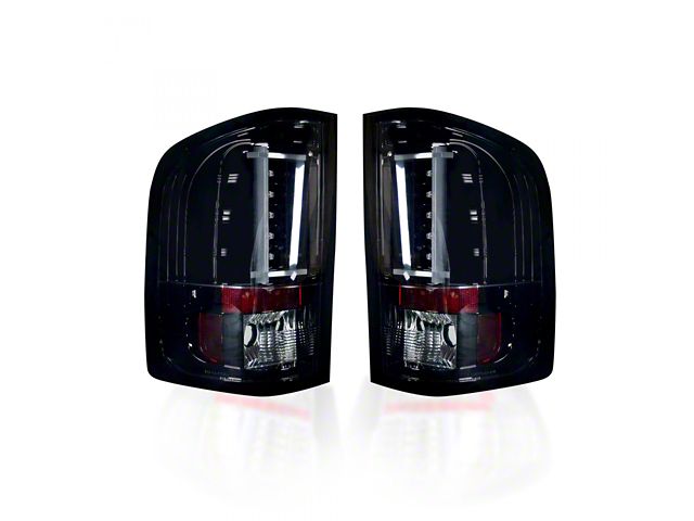 OLED Tail Lights; Chrome Housing; Smoked Lens (07-14 Silverado 2500 HD)