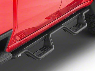 Westin Outlaw Nerf Side Step Bars; Textured Black (20-25 Silverado 2500 HD Crew Cab)