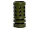 Perforated Hole Design AR-15 Rifle Barrel Antenna Tip Flash Hider; Olive Drab/Army Green (Universal; Some Adaptation May Be Required)